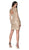 Cinderella Divine - J776 Bead Embellished Jewel Cocktail Dress In Gold