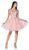 Cinderella Divine - CD0132 Cold Shoulder Glitter Tulle Cocktail Dress In Pink