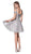 Cinderella Divine - CD0132 Cold Shoulder Glitter Tulle Cocktail Dress In Silver