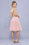 Nox Anabel - Illusion Gilded Lace Festooned A-Line Gown 6321 - 1 pc Burgundy in size S and 1 pc Blush in Size 3XL Available