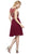 Nox Anabel - Illusion Gilded Lace Festooned A-Line Gown 6321 In Red