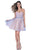 Terani Couture - Elegant Pearl Encrusted Sweetheart Neck Polyester Tea Length Dress 1611P0106A In Pink, Purple