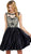 Sleeveless Illusion Adorned Cocktail Dress