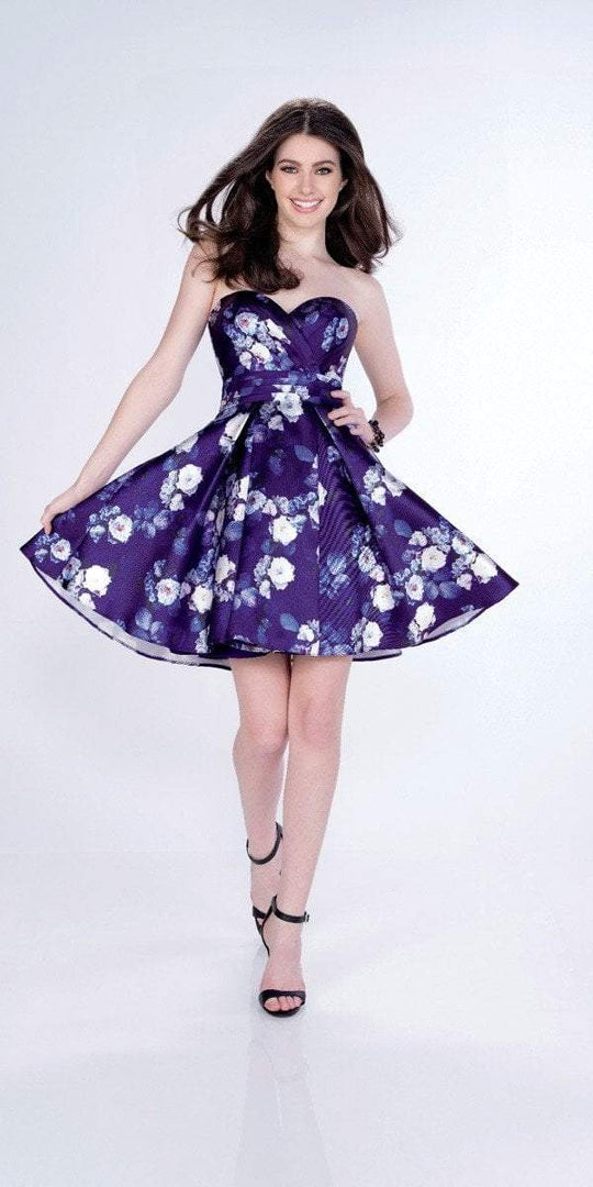 Shorts by Mon Cheri - MCS21649 Dress Purple-Multicolor