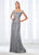 Cameron Blake - 118670 Off-the-Shoulder Scalloped Lace Evening Gown In Gray