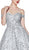 Cinderella Divine - CR837 Glitter Embellished Off-Shoulder Dress In Silver