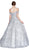 Cinderella Divine - CR837 Glitter Embellished Off-Shoulder Dress In Silver