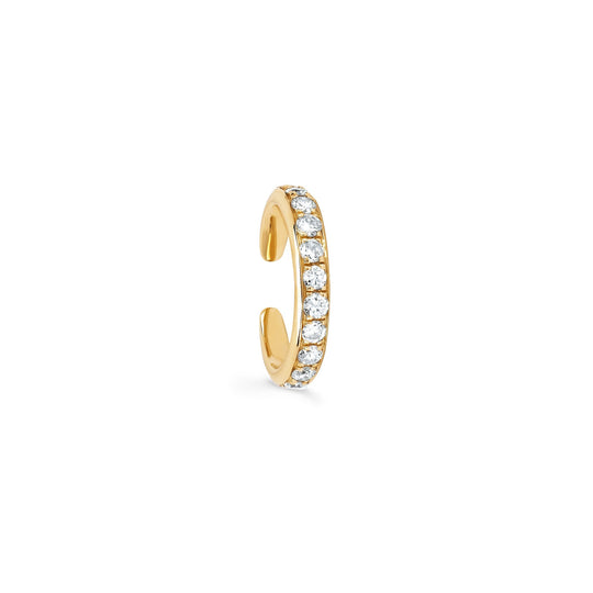 Logan Hollowell - NEW! Single Row Diamond Ear Cuff in Yellow Gold
