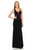 Lenovia - 5156 Sequined V-neck Trumpet Dress In Black and Red