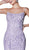 Cinderella Divine - KC885 Sleeveless Sparkly Beaded Lace Mermaid Gown In Purple
