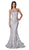 Cinderella Divine - KC885 Sleeveless Sparkly Beaded Lace Mermaid Gown In Gray