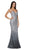 Cinderella Divine - CJ509 Plunging Sweetheart Ombre Mermaid Gown In Silver and Gray