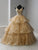 Quinceanera Collection - 26921 Sleeveless Beaded Bodice Ballgown In Gold
