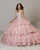 Quinceanera Collection - 26921 Sleeveless Beaded Bodice Ballgown In Gold and Pink
