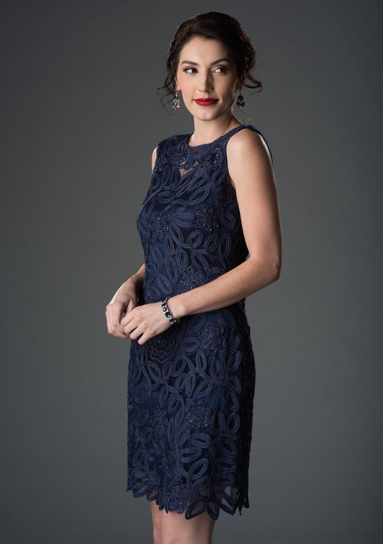 1612 Soutache Sheath Dress