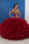 LA Glitter - 24047 Crystal Beaded Sweetheart Ruffled Ballgown In Red