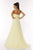 Studio 17 - Strapless Rhinestone Edge Sweetheart Chiffon Long Gown 12538 In Yellow
