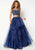 Studio 17 - 12683 Embellished Two Piece Organza A-line Dress In Blue