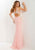 Studio 17 - 12691 Multi-Colored Floral Lace Jersey Sheath Dress In Pink and Multi-Color