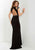 Studio 17 - 12695 Embellished Cap Sleeve Satin Sheath Dress In Black