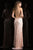 Scala - 48557 Lace Plunging V-neck Sheath Dress
