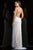 Scala - 48557 Lace Plunging V-neck Sheath Dress