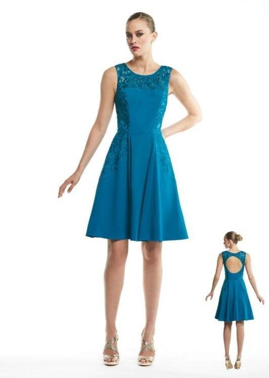 Sue Wong - N5403 Sleeveless Dress  In Teal