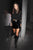  HAZE Jupe noir en cuir verni