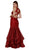 Nox Anabel - T153 Rhinestone Accented Illusion Halter Mermaid Dress