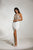 Tinaholy Couture - T1711 Lace Applique Halter Illusion Mermaid Gown In Gold and White