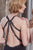 Tinaholy Couture - T1711 Lace Applique Halter Illusion Mermaid Gown In Black and Neutral