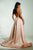 Tinaholy Couture - T17128 Sequin Mermaid Gown with Satin Skirt Overlay In Gold
