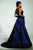 Tinaholy Couture - T17128 Sequin Mermaid Gown with Satin Skirt Overlay In Blue