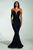 Tinaholy Couture - T17128 Sequin Mermaid Gown with Satin Skirt Overlay In Blue