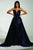 Tinaholy Couture - T17128 Sequin Mermaid Gown with Satin Skirt Overlay In Blue