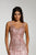 Tinaholy Couture - T1843 Glittering V-neck Mermaid Dress With Train In Pink