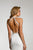 Tinaholy Couture - T1849 Gold Applique Halter Mermaid Dress With Train In White and Gold