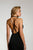 Tinaholy Couture - T1887 Beaded Deep V-neck Sheath Dress In Black