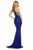 Sherri Hill - 53131 Fully Beaded Racerback Sheath Evening Dress In Blue