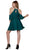 Nox Anabel - T667 Cold Shoulder Short Chiffon Dress