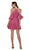 Nox Anabel - T667 Cold Shoulder Short Chiffon Dress