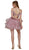 Nox Anabel - T668 Beaded Tiered A-Line Cocktail Dress