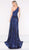 Colors Dress - 2006 Asymmetrical Beaded Cutout A-Line Gown in Blue