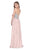 Terani Couture - 1611P0207 Strapless Beaded Foliage Chiffon Long Gown In Pink
