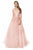 Terani Couture - Floral Embroided Long Dress 1612P1123B in Pink