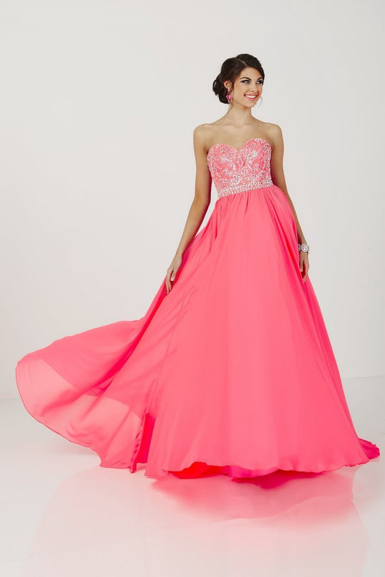 Tiffany Homecoming - Shimmering Sweetheart A-Line Chiffon Evening Gown 46050