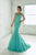Tiffany Homecoming - Glittering Bateau Illusion Trumpet Evening Gown 46057 In Green