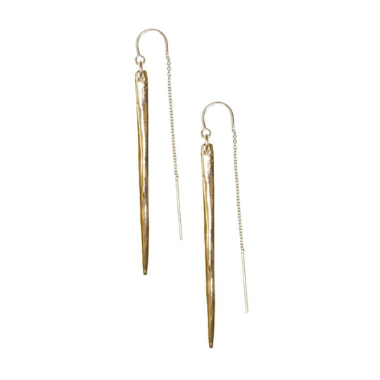 Tiny Dagger Thread Thru Earrings