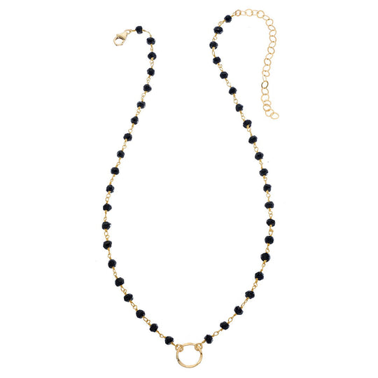 Tiny Hammered Circle Necklace