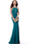 Jovani - JVN62552 Strappy Halter Fitted Sheath Dress In Green